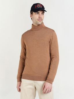 GANT - Men's Brown Wool Turtle Neck Sweater