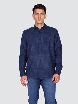 Lee - Men's Checked Blue Slim Fit Shirt