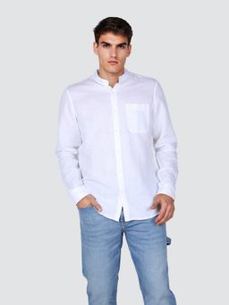 Lee - Men's Solid White Regular Fit Shirt