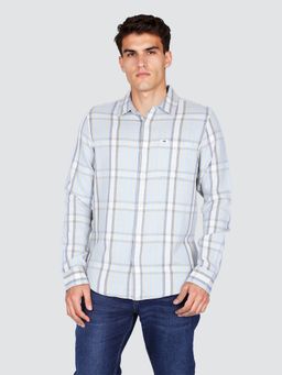 Lee - Men's Checked Regular Fit Blue Shirt