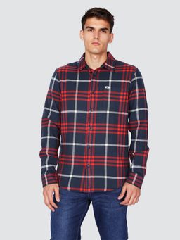 Lee - Men's Checked Regular Fit Blue Shirt
