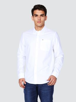 Lee - Men's Solid White Regular Fit Shirt