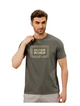 OUTERWORLD - Olive Graphic Crew Neck Men's T-Shirt