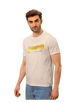 OUTERWORLD - Beige Printed Crew Neck Men's T-Shirt