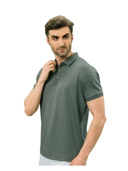 OUTERWORLD - Olive Solid Collar Neck Men's Polo T-Shirt