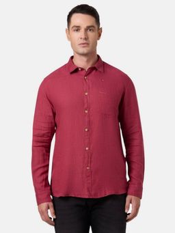 Pepe Jeans - Pink Solid Men's Long Sleeve Casual Shirt