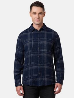 Pepe Jeans - Navy Blue Checkered Men's Casual Shirt