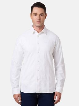 Pepe Jeans - White Solid Men's Long Sleeve Casual Shirt