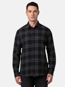 Pepe Jeans - Black Checkered Men's Long Sleeve Casual Shirt