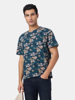 Pepe Jeans - Teal Pure Cotton Crew Neck Men's T-Shirt