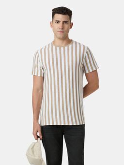 Pepe Jeans - Beige Pure Cotton Crew Neck Men's T-Shirt