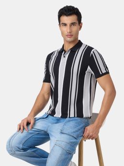 Pepe Jeans - Black Pure Cotton Collar Neck Polo T-Shirt