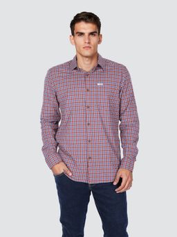 Wrangler - Men's Checked Red Regular Fit Shirt