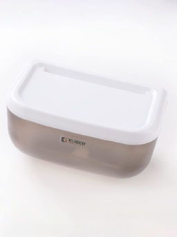 Kuber Industries - Tissue Paper Holder & Storage Shelf Black