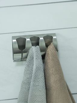 Kuber Industries - Stainless Steel Towel Bar Holder Black