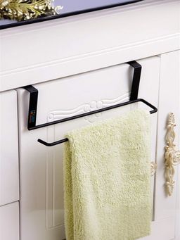 Kuber Industries - Wall Mounted Napkin Holder for Bathroom Black