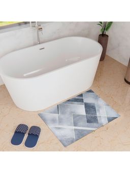 Kuber Industries - Rectangular Bath mat Soft Anti Skid Door Mat Non Woven Floor Mat HY066 Gray