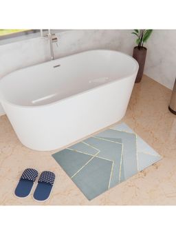 Kuber Industries - Rectangular Bath mat Soft Anti Skid Door Mat Non Woven Floor Mat HY061 Gray