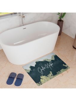 Kuber Industries - Bathmat | Diatom Mud Rectangular Mat | Anti Skid Door Mat | Dark Gray & Gold