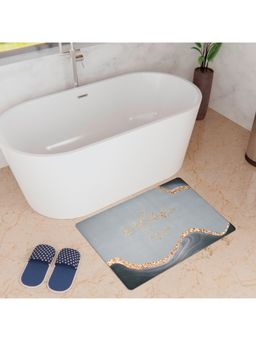 Kuber Industries - Welcome Bathmat | Diatom Mud Rectangular Mat | Anti Skid Door Mat |HY042 | Gray