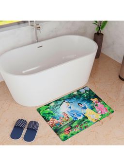 Kuber Industries - Disney Princess | Anti Skid Door Mat | Super Absorbent Bath Mat | HY025 | Green