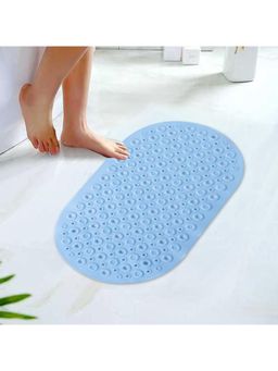 Kuber Industries - Bath Mat PVC Bathroom Mat Shower Bath Mat Floor Tub Mat | Q-02B Light Blue