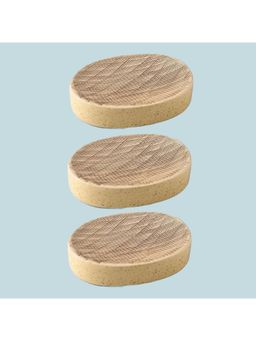 Kuber Industries - Soap Holder Handwash Soap Dispenser for Wash Basin 3 Piece JY00032 Khaki