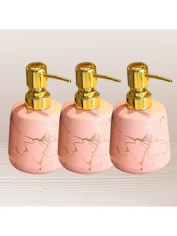 Kuber Industries - Liquid Soap & Handwash Soap Dispenser 3 Piece 260 ml JY00099PK Pink