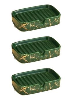 Kuber Industries - Soap Holder Handwash Soap Dispenser for Wash Basin | 3 Piece | JY00173GN | Green