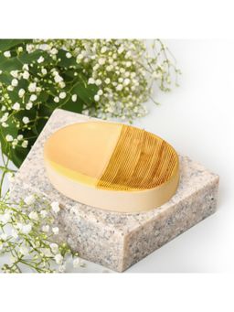 Kuber Industries - Soap Case Ceramic Soap Holder Handwash Soap Dispenser For Wash Basin Khaki