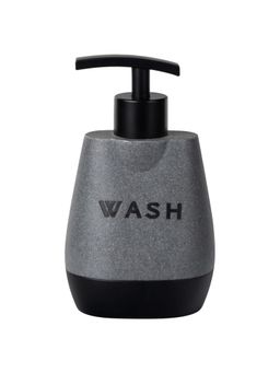 Kuber Industries - Premium Polyresin Liquid Soap Dispenser | 250ml Grey-Black Color