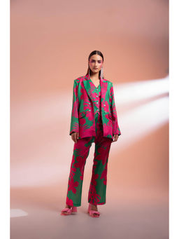 Gazab By Miku Kumar - Pink Louvre Love Paris Co-Ord (Set of 2)