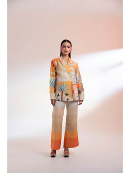 Gazab By Miku Kumar - Orange Les Cerf'S Paris Co-Ord (Set of 2)