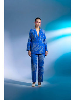 Gazab By Miku Kumar - Prussian Blue Co-Ord (Set of 2)