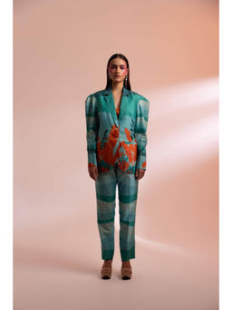 Gazab By Miku Kumar - Green The Croton Paris Co-Ord (Set of 3)