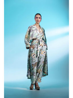 Gazab By Miku Kumar - White Montmartre Magic Paris Co-Ord (Set of 3)