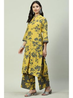 Biba - Yellow Printed Suit (Set of 3)