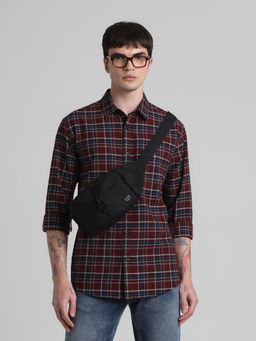 Jack & Jones - Maroon Regular Fit Casual Shirt