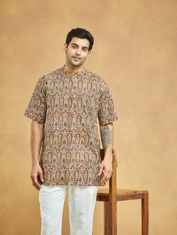 Fabindia - Multi Cotton Bagru Printed Short Kurta