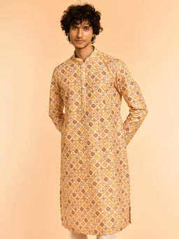 Diwas by Manyavar - Beige Diwaas Special Kurta for Men