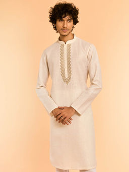 Diwas by Manyavar - Opulent Cream Kurta for Men