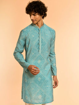 Diwas by Manyavar - Blue Festive Kurta for Men
