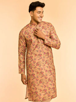 Diwas by Manyavar - Beige Majestic Kurta for Men