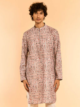 Diwas by Manyavar - Elegant Beige Cotton Kurta for Men