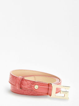 Guess - Women Pink Textured Pu Belt