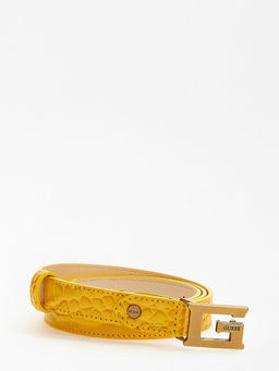 Guess - Women Yellow Textured Pu Belt