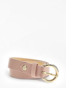 Guess - Women Peach Solid Monogram Pu Belt