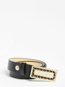 Guess - Women Black Solid Pu Belt (L)