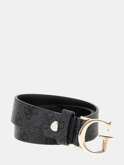 Guess - Women Grey Printed Polyester Belt