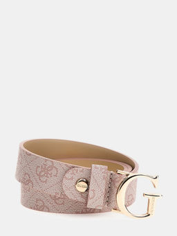 Guess - Women Pink Printed Polyester Belt